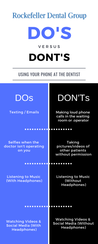 do's and don'ts of using your cell phone at the dentist